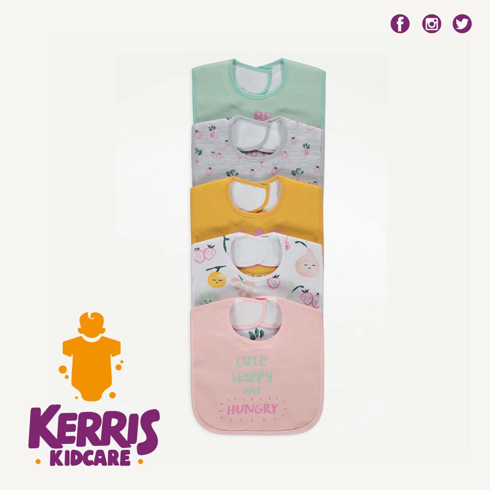 Fruit Print Slogan Bibs